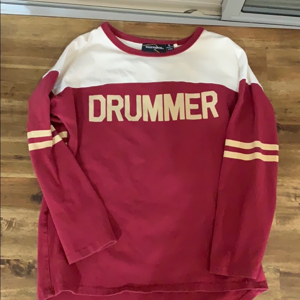Rock your kid drummer long sleeve tee